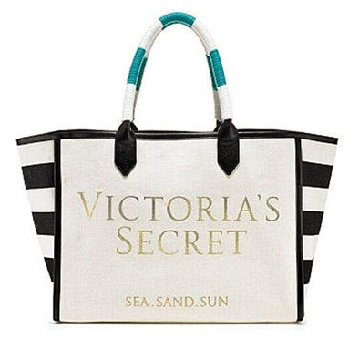 Victoria's Secret Limited Edition Summer Weekend Tote Beach Bag Rope Handle