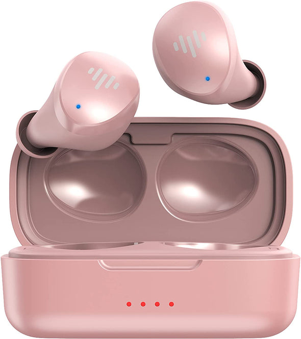 iLuv TB100 Rose Gold Wireless Earbuds Bluetooth in-Ear True Cordless with Hands-Free Call MEMS Microphone, IPX6 Waterproof Protection, Long Playtime; Includes Compact Charging Case & 4 Ear Tips