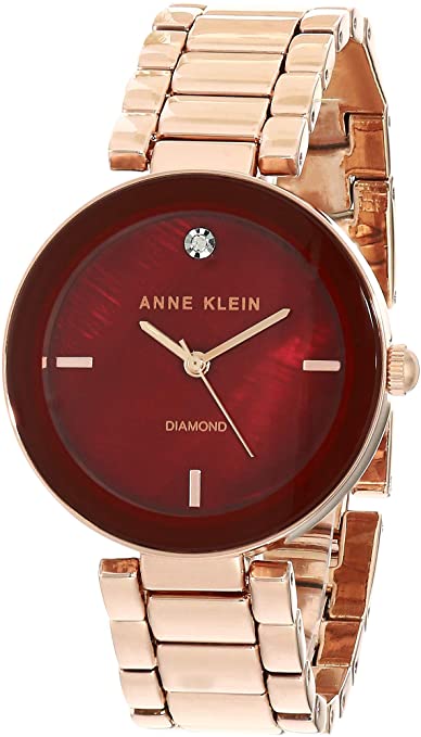 Anne Klien women's diamond accented bracelet watch.
