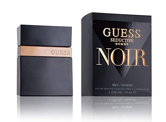 Guess Seductive Homme Noir Cologne Eau de Toilette Spray for Men, 3.4 Ounce