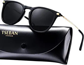 TSEBAN Square Polarized Sunglasses for Women 100% UV Protection Lens with Acetate Frame for Fashion Driving Golf