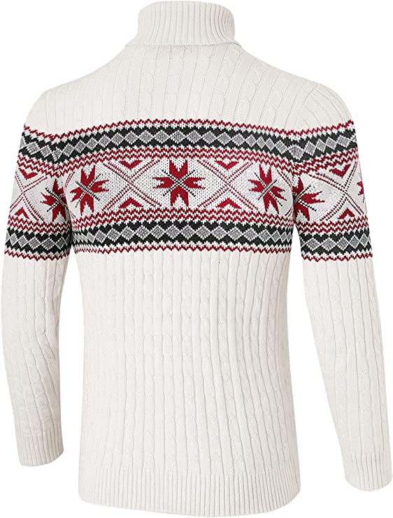 Men's Turtleneck Sweaters Slim Fit Thermal Pullover Knitted Ribbed Casual Sweater