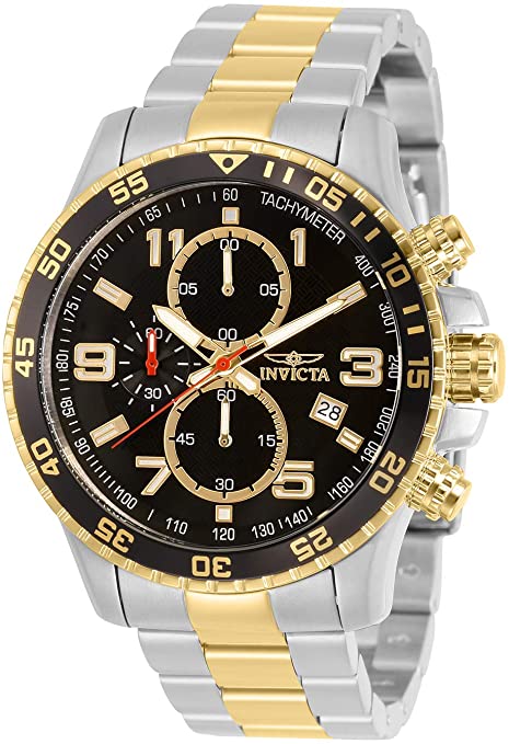 Invicta Men's Specialty Steel and Gold Tone Stainless Steel Quartz Watch, Two Tone