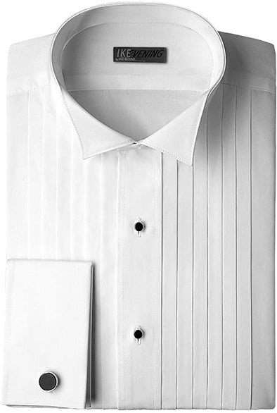 100% Woven Cotton Tuxedo Shirt with French Cuffs