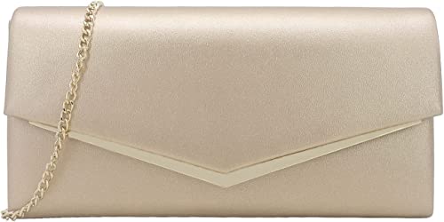 Women’s Evening Handbag Vegan Leather Ladies Envelope Clutch Classic Elegant Purse Bags