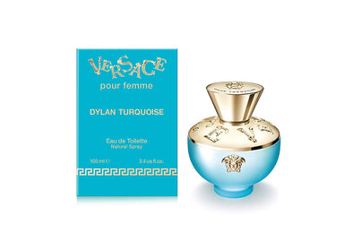 Versace Dylan Turquoise Pour Femme for Women, Fresh Florals, 3.4 Fl Oz