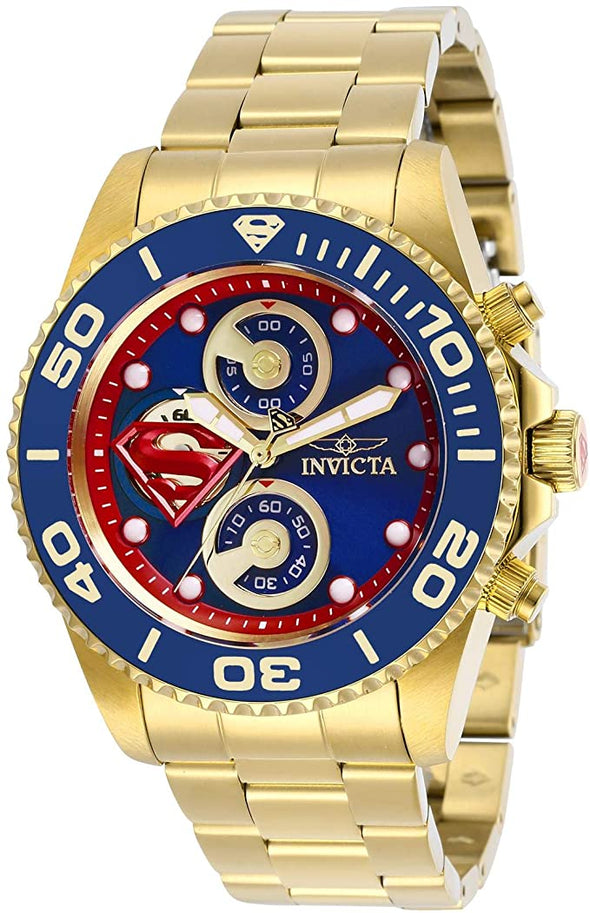 Invicta Men's DC Comics Quartz Watch with Stainless Steel Strap, Black, Silver, Two Tone