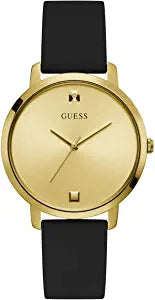 GUESS Women's Stainless Steel Analog Watch with Silicone Strap