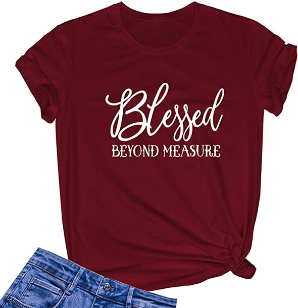 WOMEN BLESSED BEYOND MEASURE GIFT T-SHIRTS