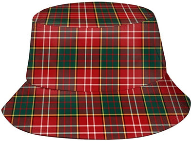 Buffalo Check Plaid Pattern Print Bucket Hat for Men Women Teens