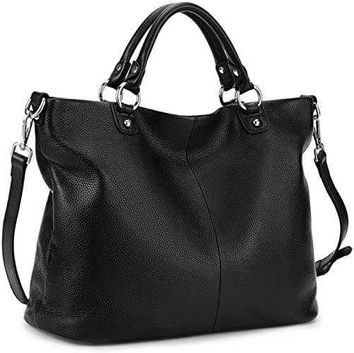 Women's Soft Genuine Leather Tote Bag, Top Satchel Purses and Handbags