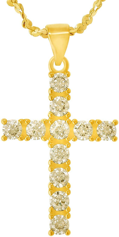 EXCLUSIVE LIFETIME CUBIC ZIRCONIA CROSS AND NECKLACE JEWELRY FOR WOMEN