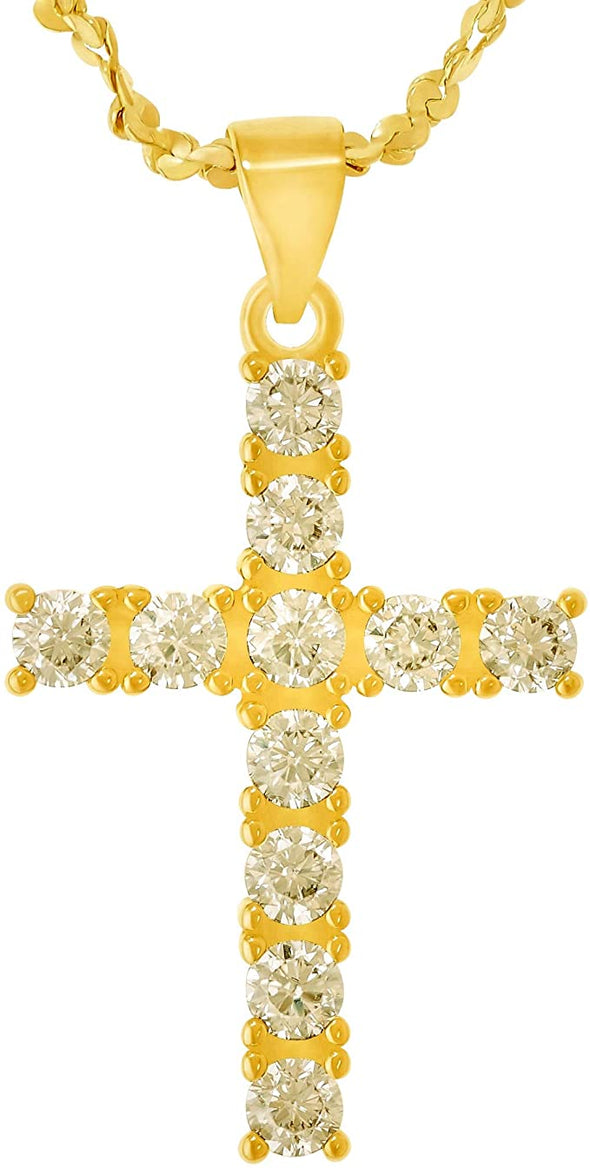 EXCLUSIVE LIFETIME CUBIC ZIRCONIA CROSS AND NECKLACE JEWELRY FOR WOMEN