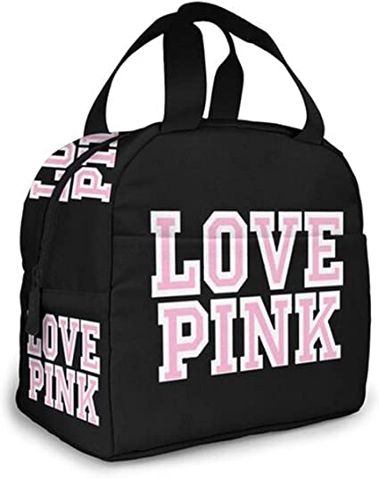 Victoria Secret Love Pink Portable Insulated Lunch Bag Waterproof Tote Bento Bag Lunch Tote