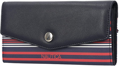Nautica Money Manager RFID Women’s Wallet Clutch Organizer (Plum)