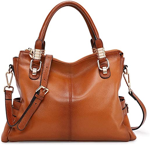 Women's Genuine Leather Purses and Handbags, Satchel Tote Shoulder Bag