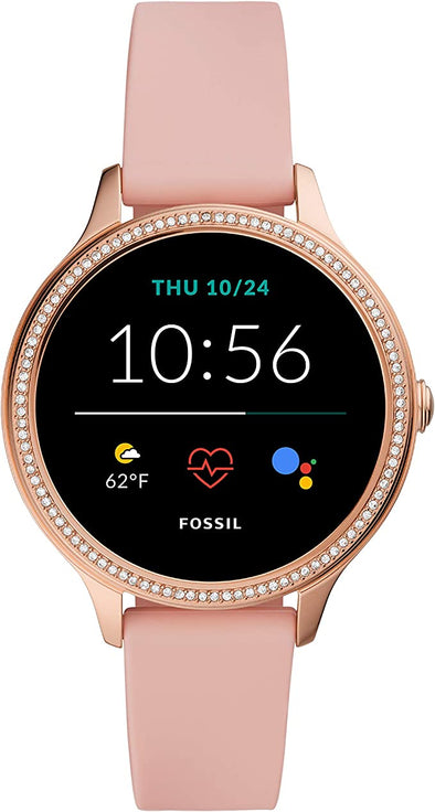 Fossil Women's Gen 5E 42mm Stainless Steel Touchscreen Smartwatch with Alexa, Speaker, Heart Rate, Contactless Payments and Smartphone Notifications