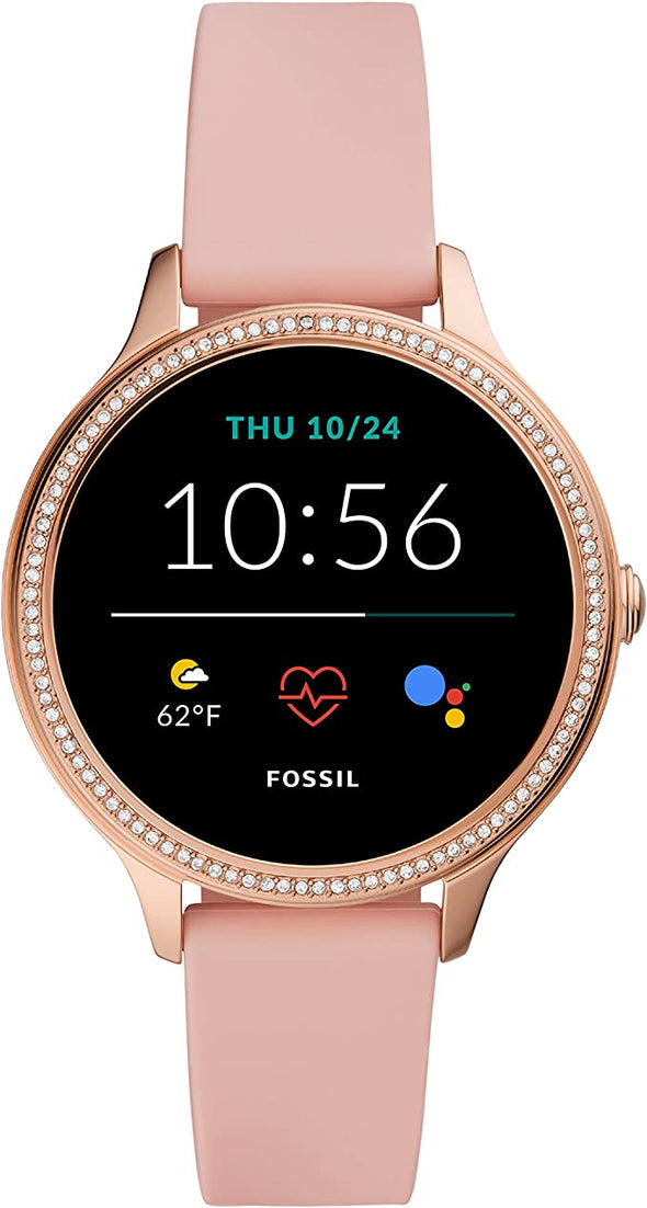 Fossil Women's Gen 5E 42mm Stainless Steel Touchscreen Smartwatch with Alexa, Speaker, Heart Rate, Contactless Payments and Smartphone Notifications