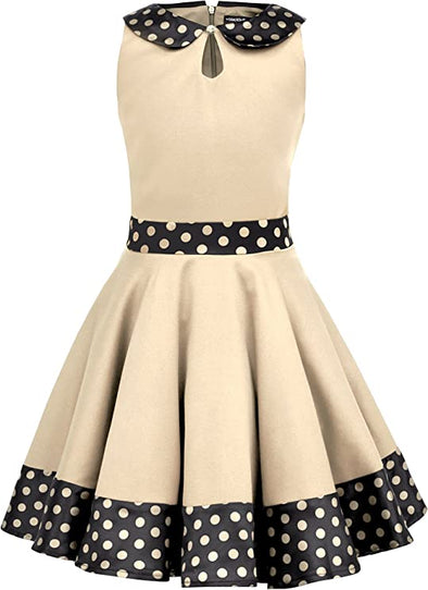 Kids 'Zoey' Vintage Polka Dot 50's Girls Dress