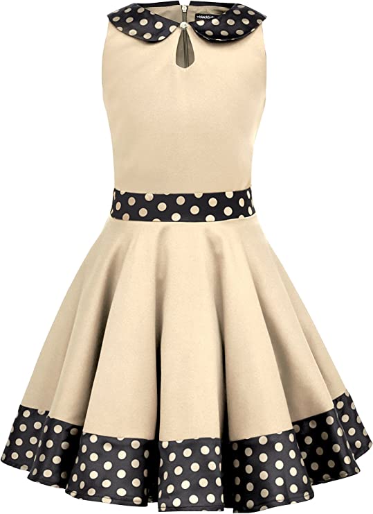 Kids 'Zoey' Vintage Polka Dot 50's Girls Dress