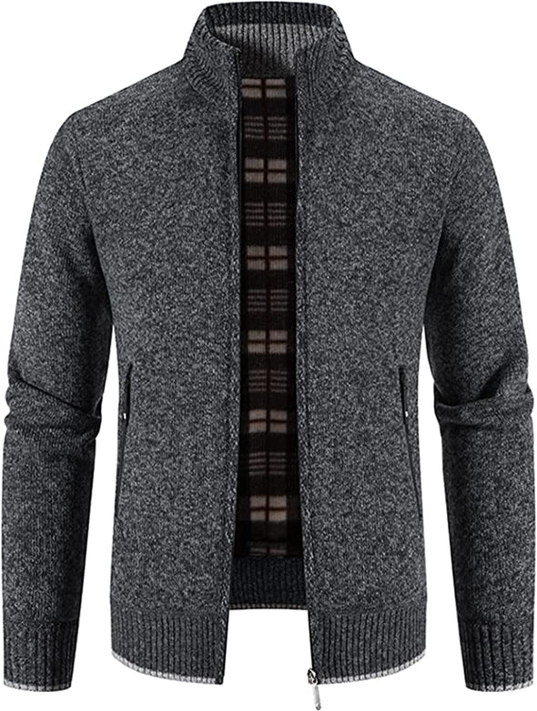 Hoodies for Men Zip Up Sweatshirts Fleece Sherpa Lined Winter Wool Heavyweight Jacket