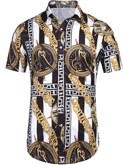 Forever fashion dress men's short sleeves shirt.