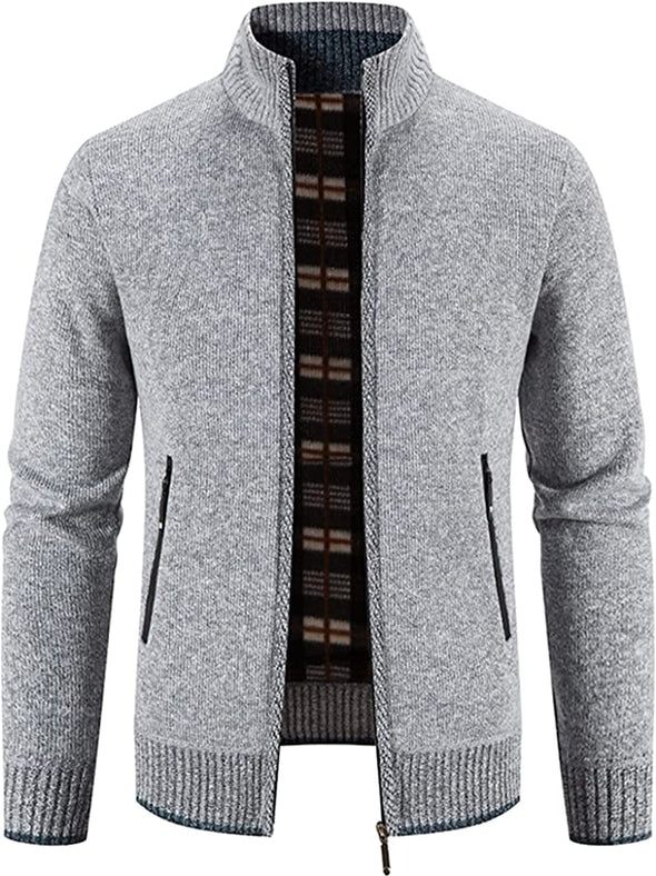 Hoodies for Men Zip Up Sweatshirts Fleece Sherpa Lined Winter Wool Heavyweight Jacket