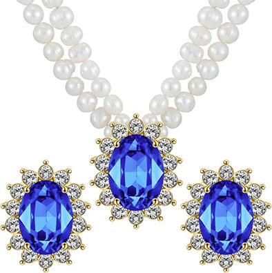 Pearl Jewelry Set Freshwater Pearl Necklace Jewelry Sets for Women Layered Chain Vintage Aesthetic Pearl Necklace Dating Birthday Costume Jewelry for Women and Girls