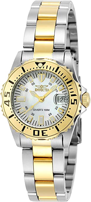Invicta Women's Pro Diver 30mm Two Tone Stainless Steel Quartz Watch, Two Tone