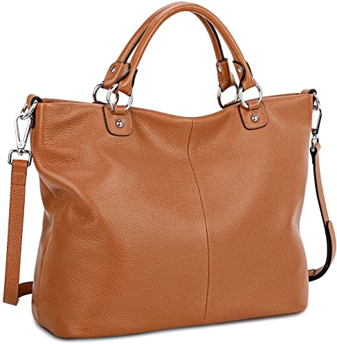 Women's Soft Genuine Leather Tote Bag, Top Satchel Purses and Handbags