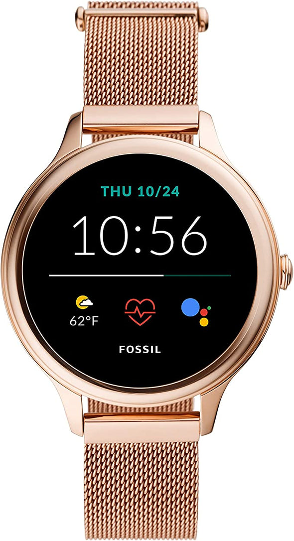 Fossil Women's Gen 5E 42mm Stainless Steel Touchscreen Smartwatch with Alexa, Speaker, Heart Rate, Contactless Payments and Smartphone Notifications