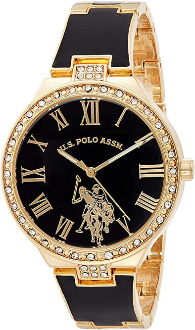 U.S. Polo Assn. Women's Analog-Quartz Watch with Alloy Strap, Gold, 14K