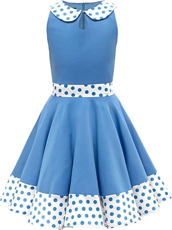 Kids 'Zoey' Vintage Polka Dot 50's Girls Dress