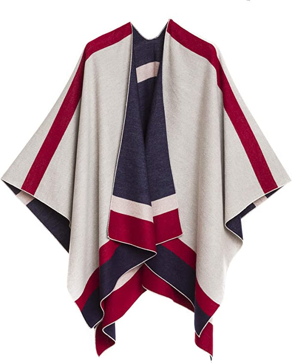 Women's Shawl Wrap Poncho Ruana Cape Cardigan Sweater Open Front for Spring Fall Winter
