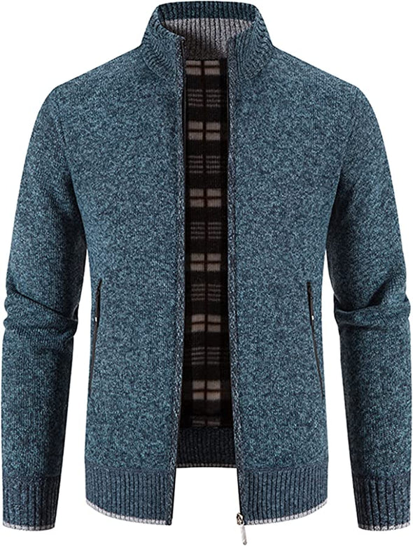 Hoodies for Men Zip Up Sweatshirts Fleece Sherpa Lined Winter Wool Heavyweight Jacket