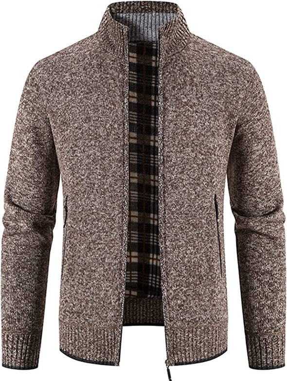 Hoodies for Men Zip Up Sweatshirts Fleece Sherpa Lined Winter Wool Heavyweight Jacket