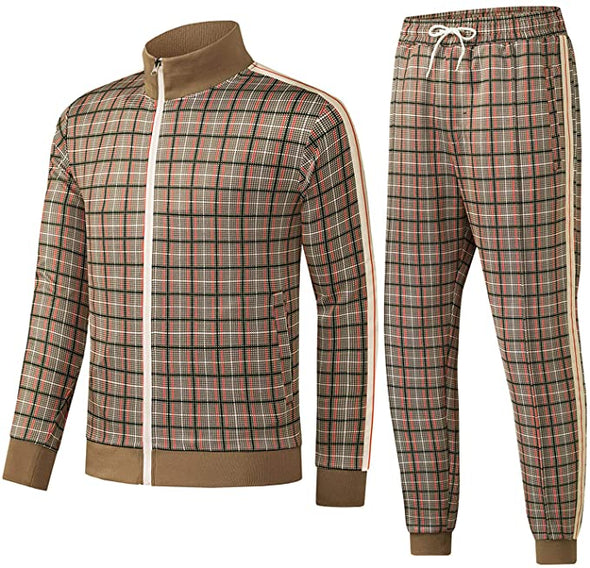 Men's Casual Tracksuits Long Sleeve Jogging Suits Sweatsuit Sets Track Jackets and Pants 2 Piece Outfit