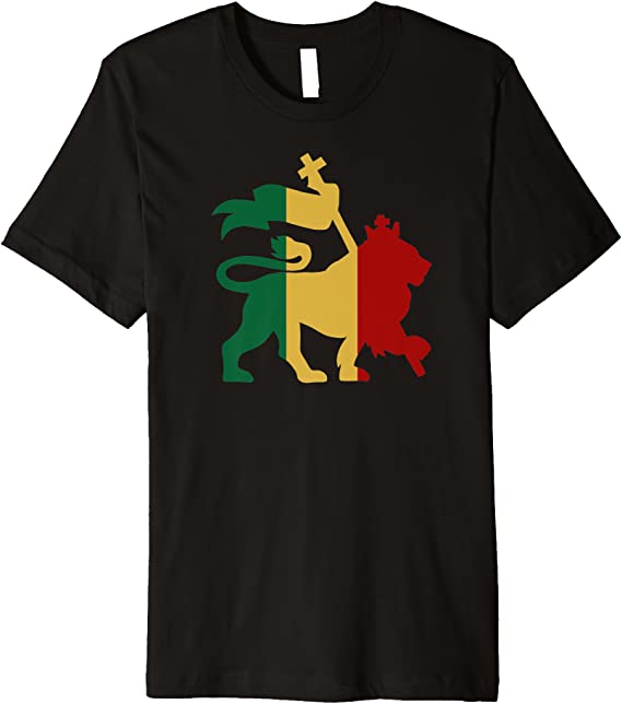 The Lion of Judah Rastafari Lion Rasta Lion Premium T-Shirt