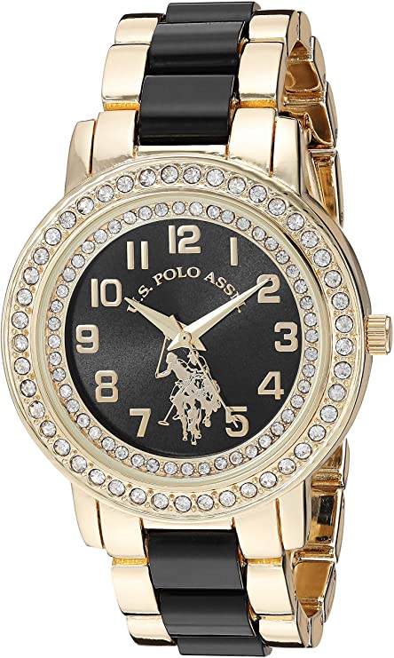U.S. Polo Assn. Women's Analog-Quartz Watch with Alloy Strap, Gold WATCH