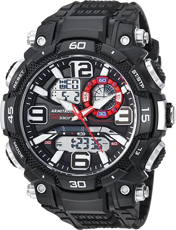 Sport Men's Analog-Digital Chronograph Resin Strap Watch