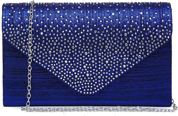 Women's Frosted Satin Evening Bag Clutch Purse Crossbody Handbags Party Prom Wedding Envelope