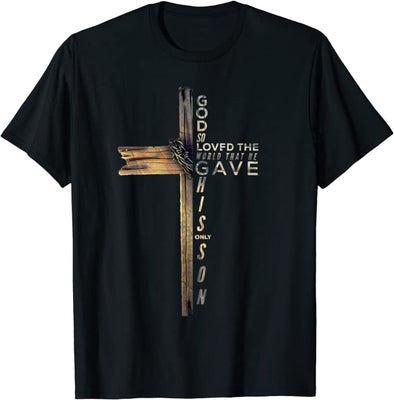 John 3:16 Christian Cross Bible T-Shirt