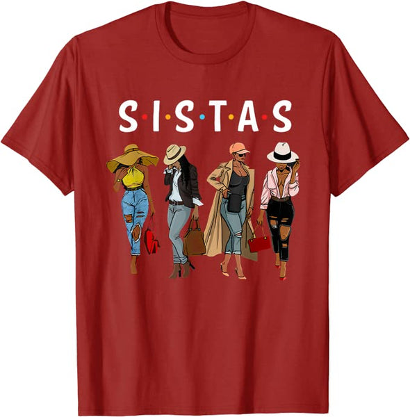 Sistas afro Women together, Women shirt, Women birthday tee T-Shirt