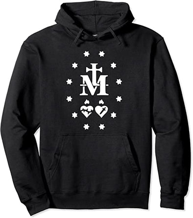 Miraculous Medal Gift Immaculate Heart Mary Catholic Marian Pullover Hoodie