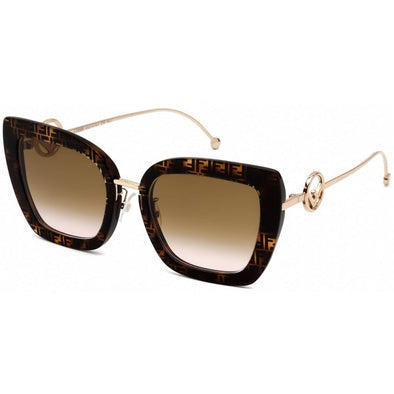 FENDI FF 0424/F/S SUNGLASSES DARK HAVANA / BROWN PINK GRADIENT WOMEN'S