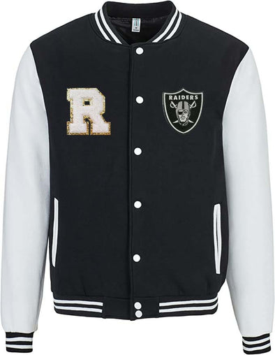 Varsity Jacket Letterman Jacket Baseball Jacket with Long Sleeve Banded Collar