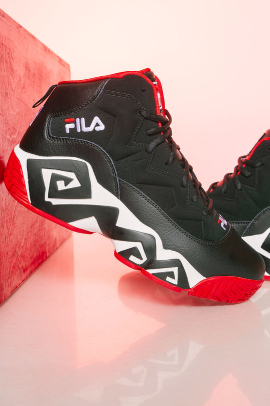 FILA Men's Mb Sneaker - Black Red