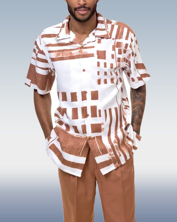 Walking Suits Taupe - Mens Two Piece Leisure Suits