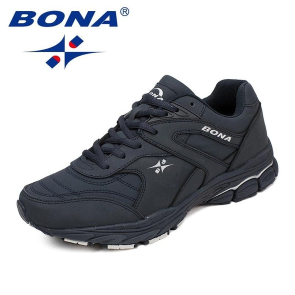 BONA New Classics Style Men Running Shoes Lace Up Men Athletic Shoes Outdoor Jogging Sneakers Comfortable Light Free Shipping