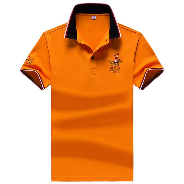 Summer new men polo shirt mens synthetic fiber Fabric mens short-sleeved embroidery polo shirt casual Breathable polo shirt 633